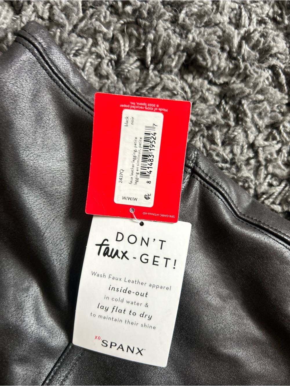 SPANX women Faux Leather High-Waist Leggings - Black - Picture 3 of 3